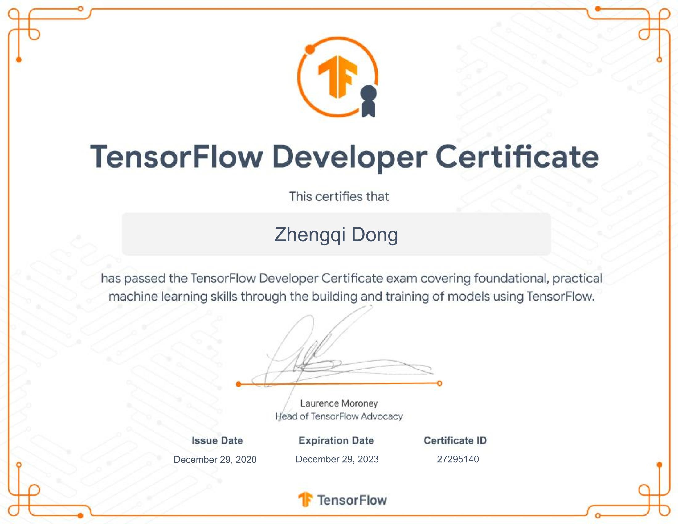 Tensorflow Developer Certificate_Page